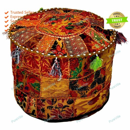 Cotton bohemian floral - cotton, poufs