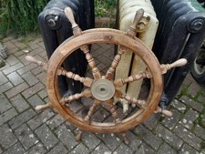 Vintage Large Boat Ships Wheel