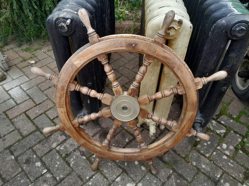 Vintage large boat ships wheel - vintage,