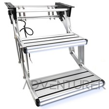 ADVENTURER CARAVAN STEP MANUAL LED DOUBLE FOLD DOWN MOTORHOME HORSEBOX SPECIAL