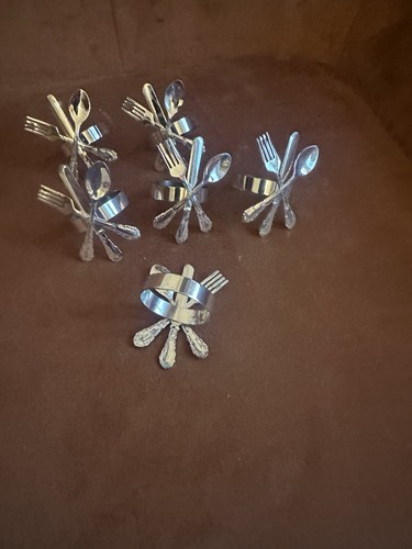 Vintage silver played napkin - vintage,