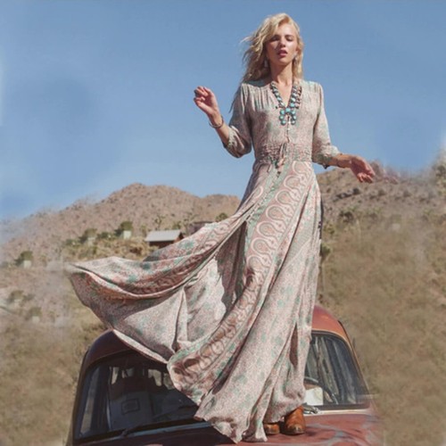 Boho floral maxi - boho,
