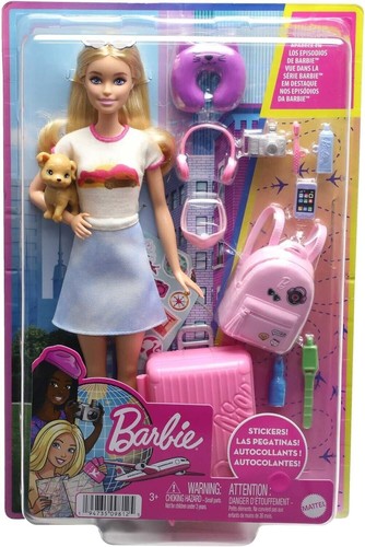 Barbie travel doll set - -,