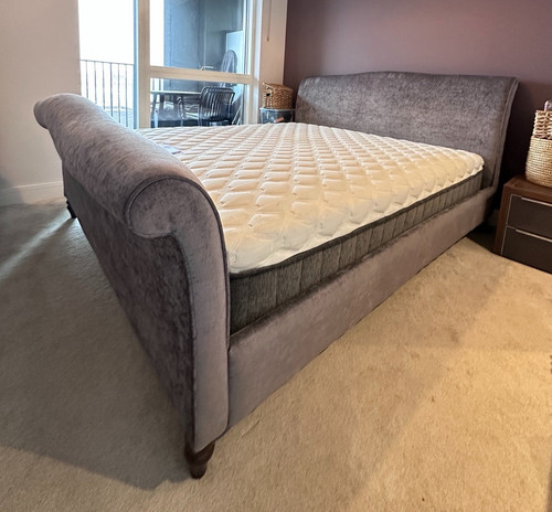 Plush grey velvet - grey, super