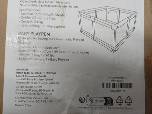 Large baby playpen - large, cm