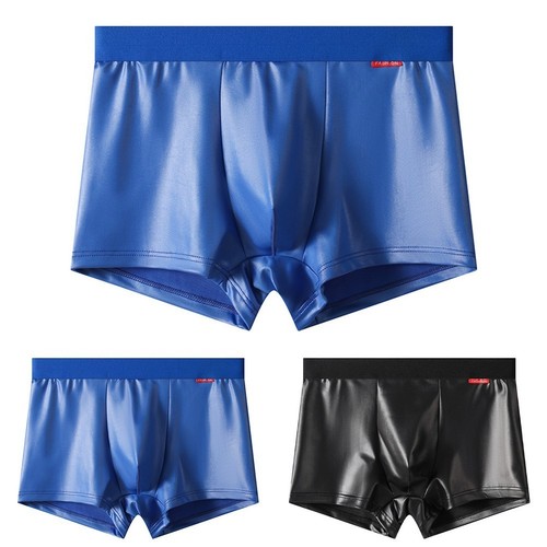 Men faux leather boxer shorts - men,