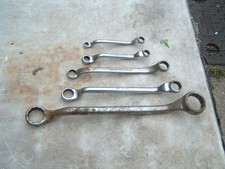 5 BRITOOL WHITWORTH RING SPANNERS,SUIT CLASSIC CAR/MOTORCYCLE