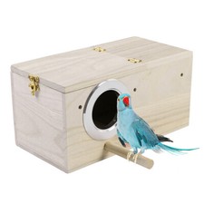 Wooden Bird Breeding Box Cage