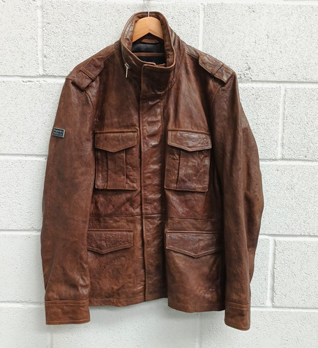 Superdry premium brown leather - superdry,