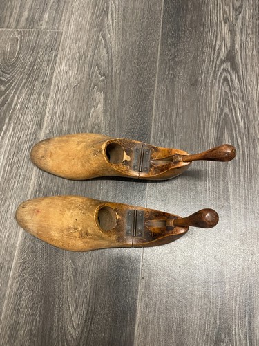 Vintage pair wooden shoe - vintage,