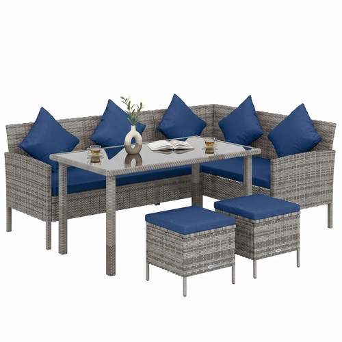 Outsunny 5pcs rattan dining - 5pcs,