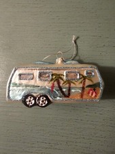 Vintage Camper W/Palm Trees