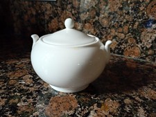 Wedgwood White lidded Sugar