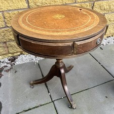 Antique Leather Topped Round