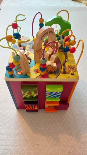 Toys wooden activity cube - b.,