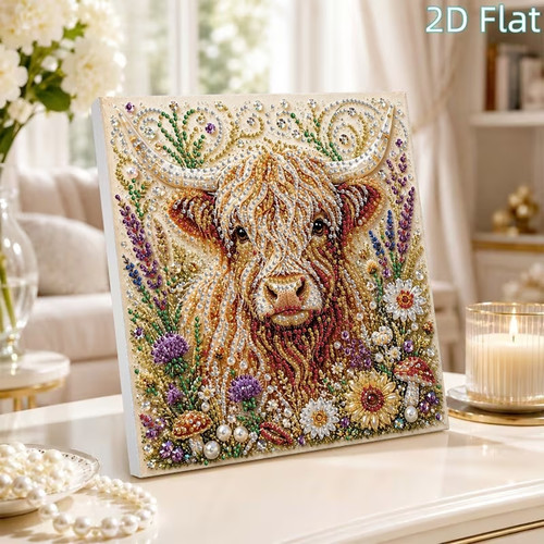 Highland cow pearl - cow,, diamond
