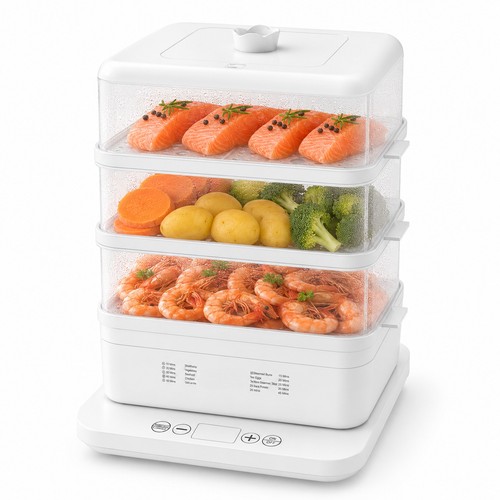 Tier food steamer compact - food,