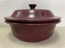 Pampered Chef Cranberry Covered Roaster Casserole Dutch Oven  Stoneware new 1.6L