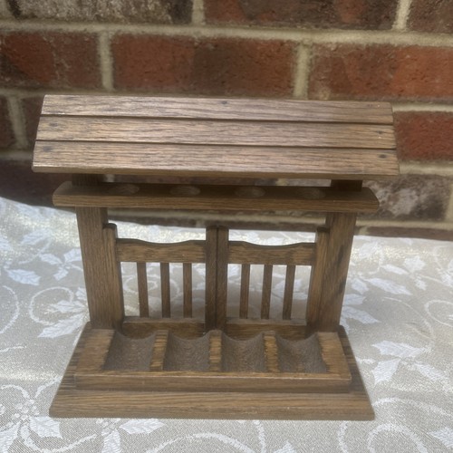 Vintage wooden pipe rack - vintage,