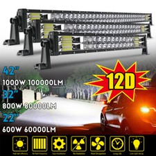 LED Light Bar 22 32 42" Flood Spot Combo Fog Driving Offroad Light For 4x4 Truck
