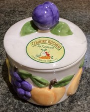 Rayware Country Kitchen Hand Painted Sugar Fruit 3D Design Bowl With Lid BN