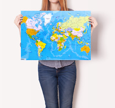 LAMINATED WORLD MAP POSTER