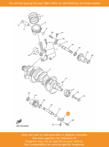 Yamaha lever 5jw 13831 10 - lever, 1,