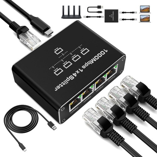 Ethernet splitter 4 - 1, to