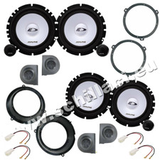 Kit 8 speakers for FIAT PANDA Alpine with adapters e holders
