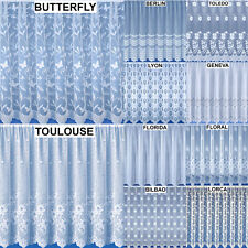 Modern & Traditional Quality White Lace Net Window Curtains - Sold By The Metre