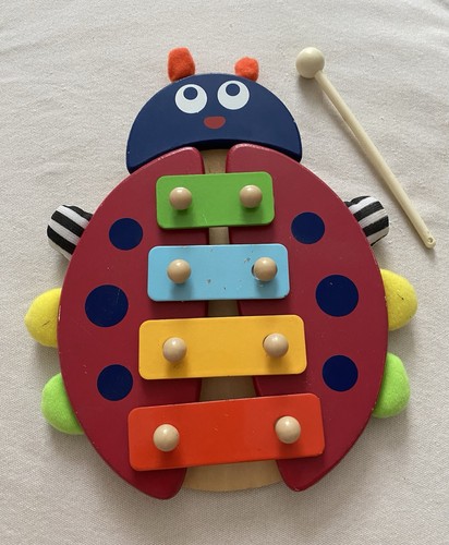 Wooden ladybird xylophone - wooden,