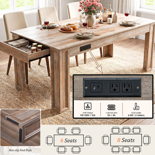 Rectangular dining table - 70",