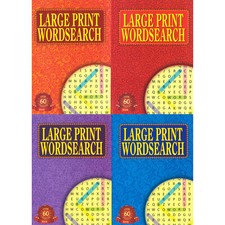 Set of 4 x A4 Large Print Word