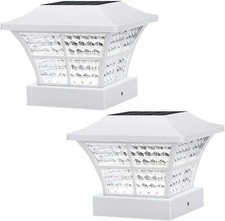 2 x Solar Powered White Led