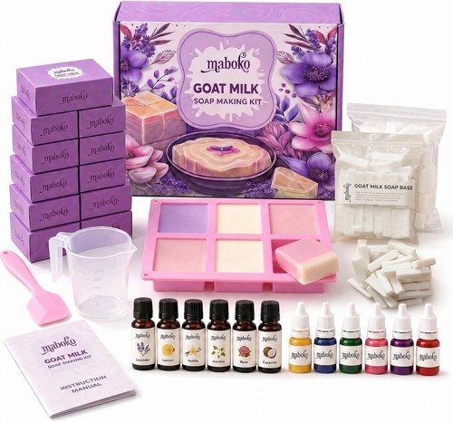 Goat milk diy soap kit - goat, with