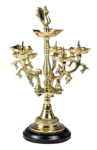 Antique brass candelabra oil - antique,