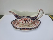 Welbeck Sauce Boat And Saucer JHW And Sons Hanley Imari Style Edwardian Gilded