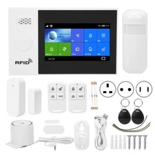 4G Tuya WiFi GSM GPRS 4.3" Wireless Alarm System, Home Burglar Alarm.