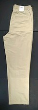 ZARA-NWT-Men's Beige Relaxed Fit Pleated Cotton Blend Chino Pants-Size L