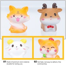 5 Pcs Resin Micro Landscape Decor Animal Shape Ornaments Mini Garden Ornaments