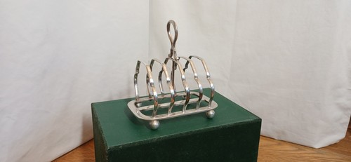 Silver antique toast rack - silver,