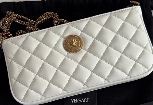 Versace white quilted - white, leather