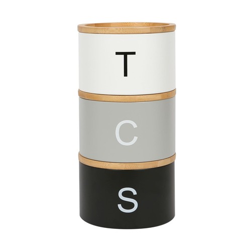 3pc stacking tea coffee sugar - stacking,