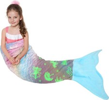 Mermaid Tail Blankets Glow in The Dark Mermaid Sleeping Bag Gifts for Girls Kids