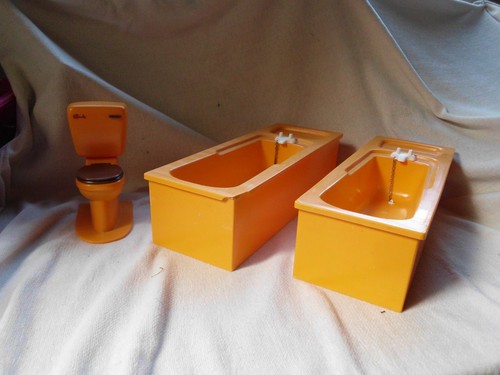 Vintage sindy orange bathroom - sindy,