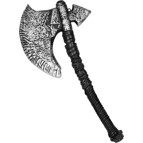 Viking axe plastic silver - plastic,