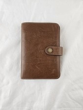Mulberry Organiser Agenda Brown Tan Leather  Inserts Card Slot Zip Pocket Unisex