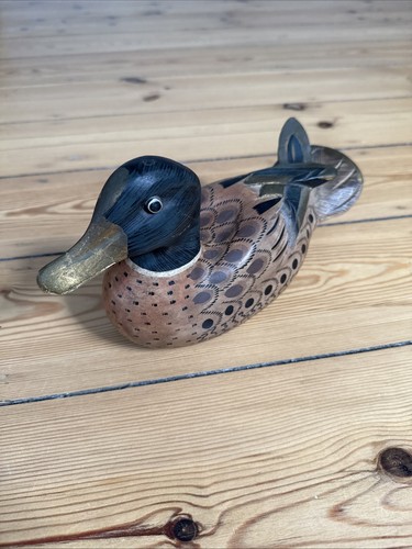 Vintage carved wooden - carved, decoy