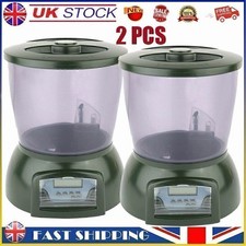 2Pcs 4.25L Digital Automatic Aquarium Tank Pond Fish Food Feeder Feeding Timer