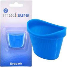 2x Medisure One Size Eye Bath Plastic Eyewash Cup Cleaning Wash Flush First Aid